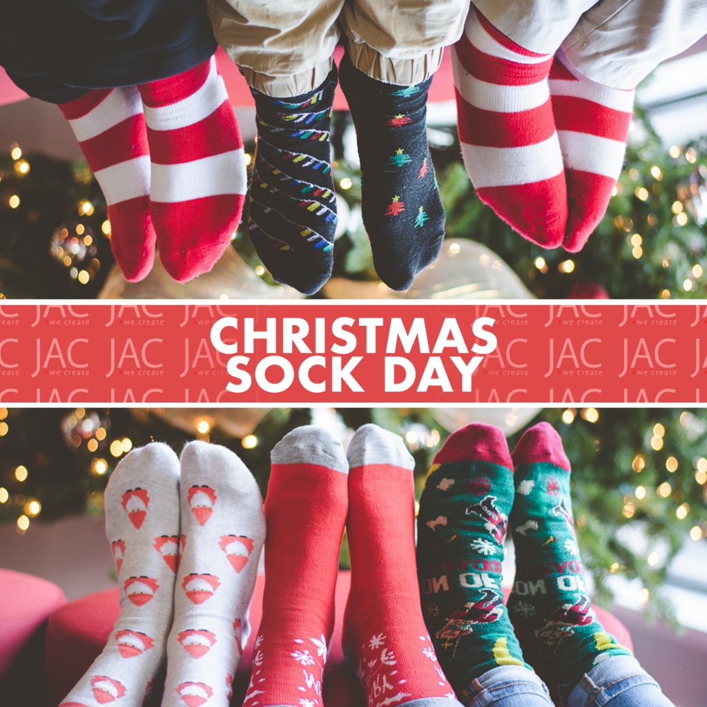 Christmas @ JAC - Christmas Sock Day  JAC  John Atkins & Co  Digital Marketing Agency  St 